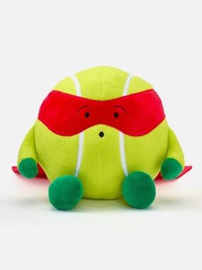 NWT FAO Schwarz Heroes of the Game Tennis Ball Ninja Plush Red Mask BRAND NEW